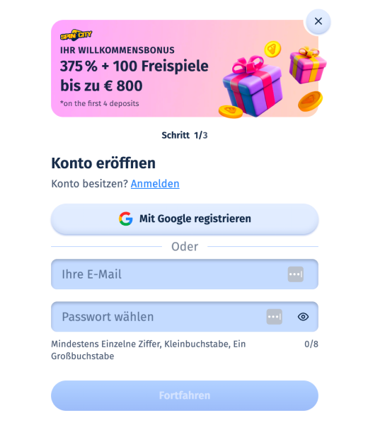 Registrierung